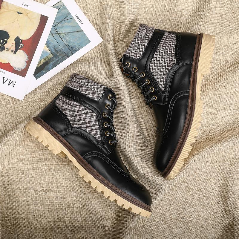 Men's Fashion Comfortable Boots Outdoor Lace Up Hiking Boots