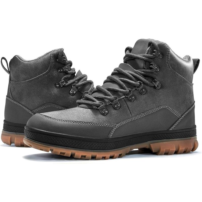 Men's Snow Boots Lightweight Waterproof Winter Boots Fur Lined Anti-slip Cold Weather Shoes