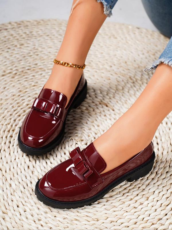 Women's Fashionable Bow Decorated Mary Janes Flats, Casual Comfortable Lightweight Loafers for Daily Wear, Female All-match Round Toe Shoes for Daily Wear