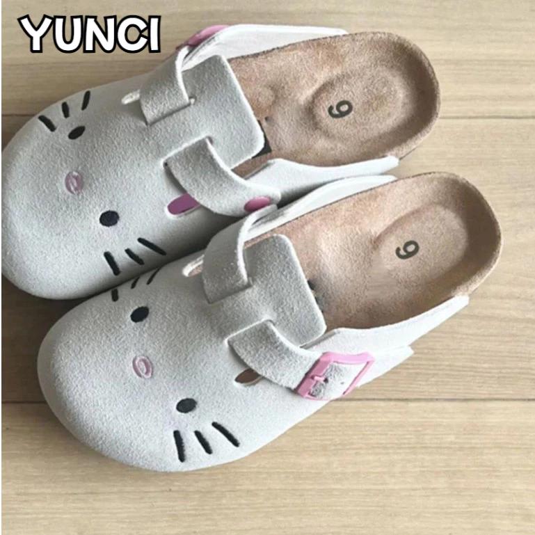 Unisex Cross Slip-On Clogs, Cute Cat Slipper - Sporty, Breathable, Sweat-Absorbent, and Soft for Everyday Comfort Footwear Boy