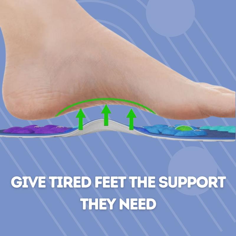 Akusoli | Shock Absorbing Insoles for All Day | Comfort Arch Support | Premium Materials | Fits for All Shoes