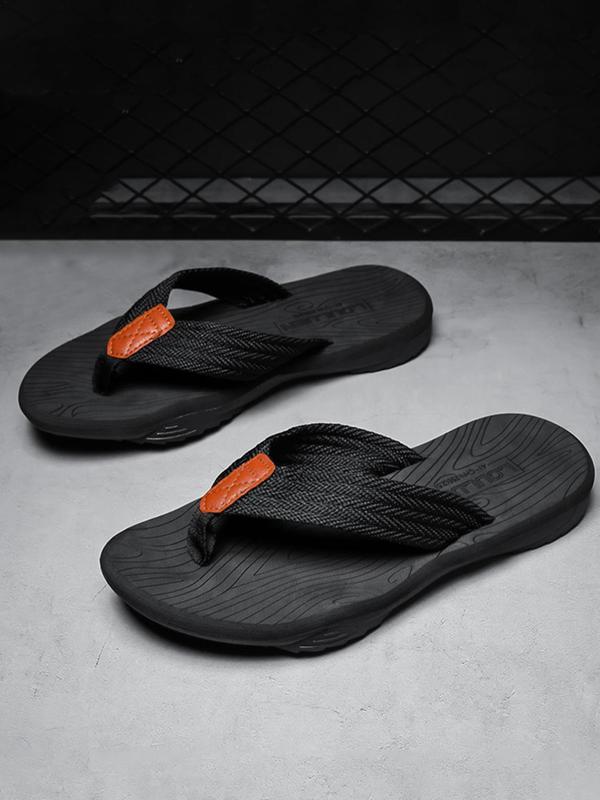 Men's Summer 2024 Fashionable Non-slip Flip Flops, Soft Sole Tong Toe Summer Beach Slippers, Casual Minimalist Outdoor Slippers, Shoes For Men