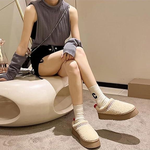 agerose-[Fall New Arrivals] Women's Mini Platform Boots with Fluffy Fur Lining Short Ankle for Winter