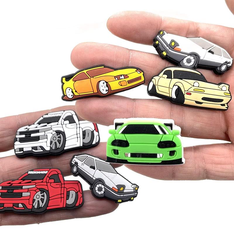 20Pcs Cars Shoe Charms For Shoes, Random Car Shoe Charms For Croc PVC Racing Cute Clogs Sports Racing Car Shoes Boots Accessories Charms For Clog