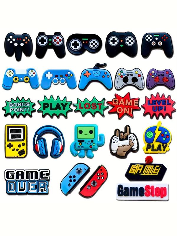 Game Console Themed Shoe Charms, Cute Game Console Design Shoe Decoration Charms, Fashionable Shoes Decoration for Women & Men