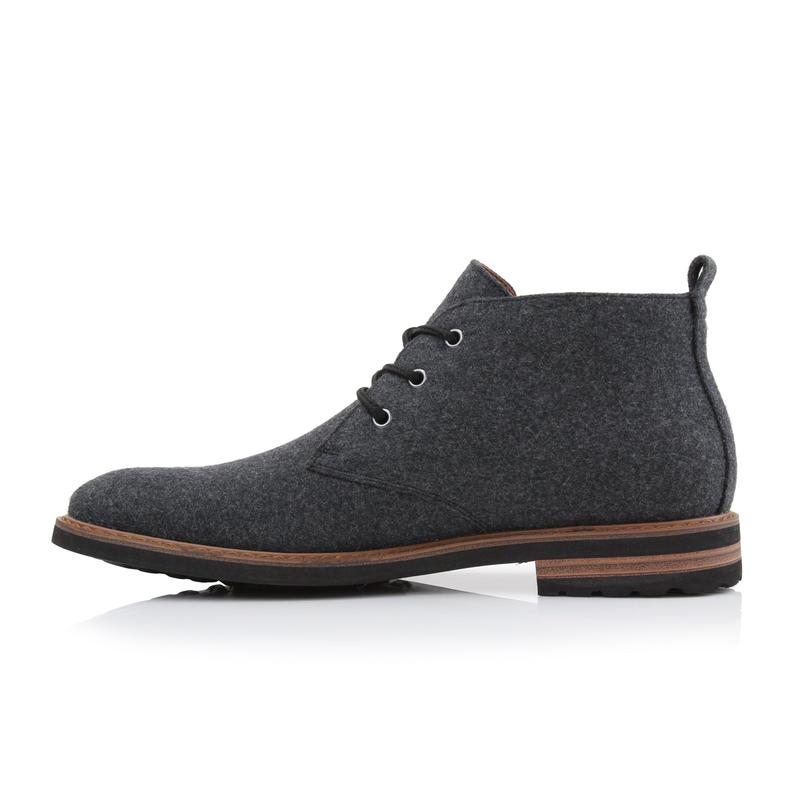 Ferro Aldo Pablo classic chukka boots with wool, in Charcoal, Men's Size 6.5 - 13