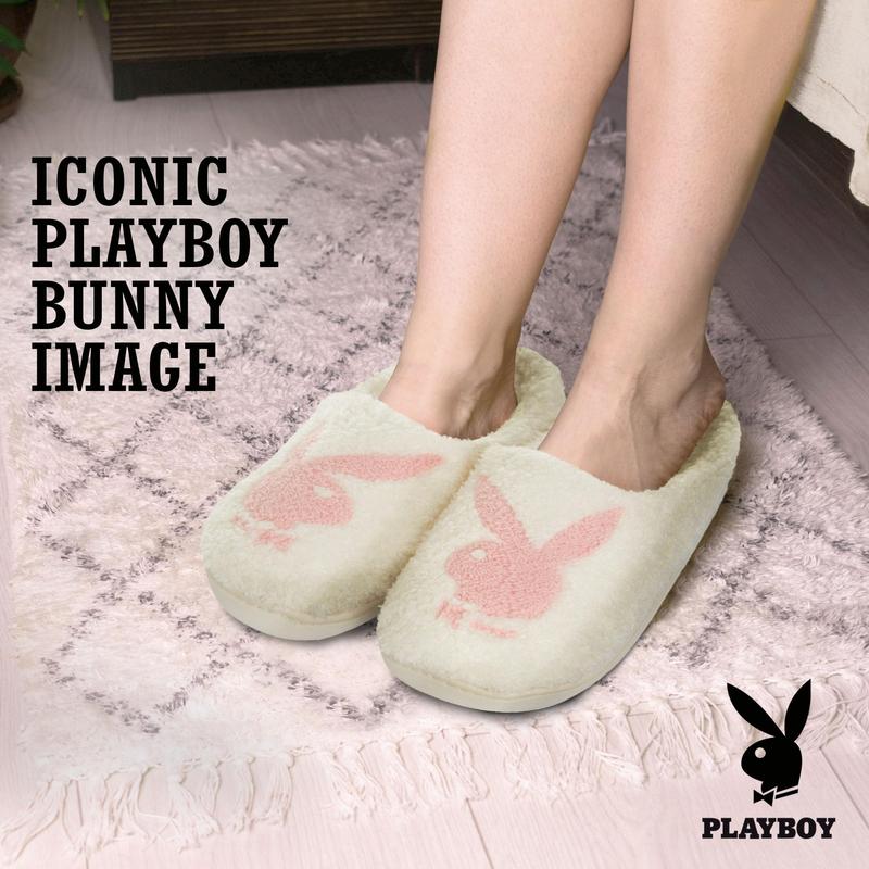 Playboy Womens Slippers Gifts for Women Extra Cozy Fuzzy House Slippers Slip On