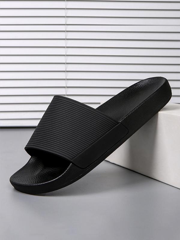 Men's Casual Colorblock Slides, 1 Pair Soft Comfortable Home Slippers, Non-slip Sports Soft Bottom Wear-resistant Beach Sandals