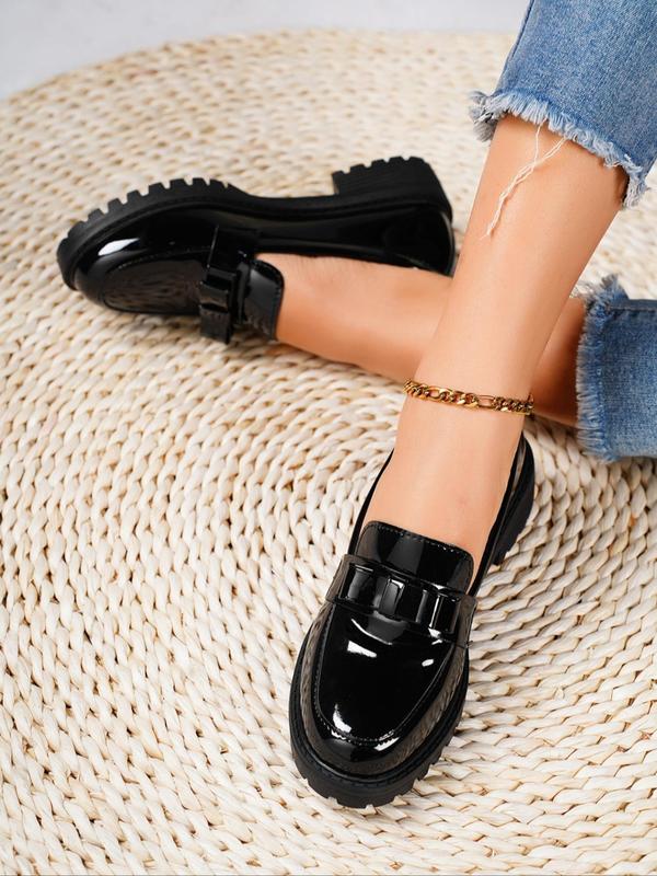 Women's Fashionable Bow Decorated Mary Janes Flats, Casual Comfortable Lightweight Loafers for Daily Wear, Female All-match Round Toe Shoes for Daily Wear