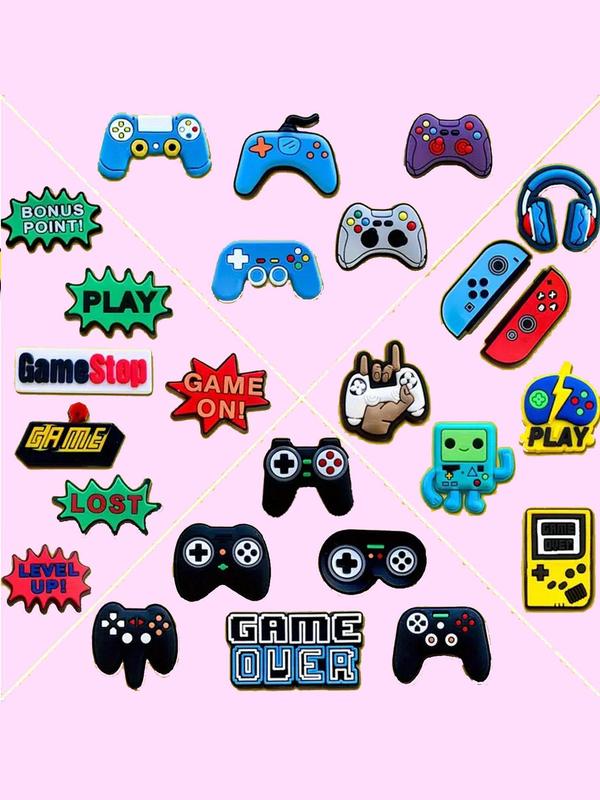 Game Console Themed Shoe Charms, Cute Game Console Design Shoe Decoration Charms, Fashionable Shoes Decoration for Women & Men