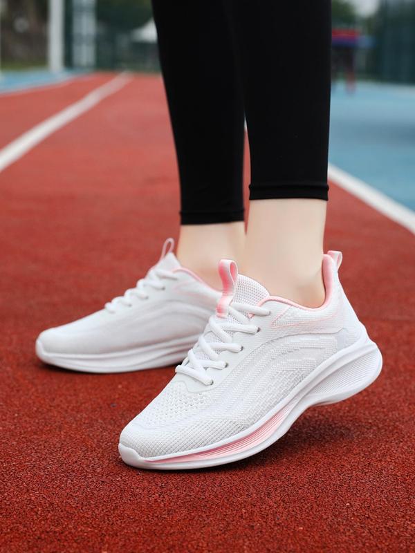 Women's Fashionable Lace Up Low Top Sneakers, Casual Comfortable Sports Running Shoes for Daily Wear, Female All-match Round Toe Shoes for Daily Wear