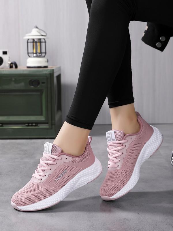 Women's Fashionable Lace Up Low Top Sneakers, Casual Comfortable Breathable Sports Running Shoes,  Designer Sneakers for Summer 2024