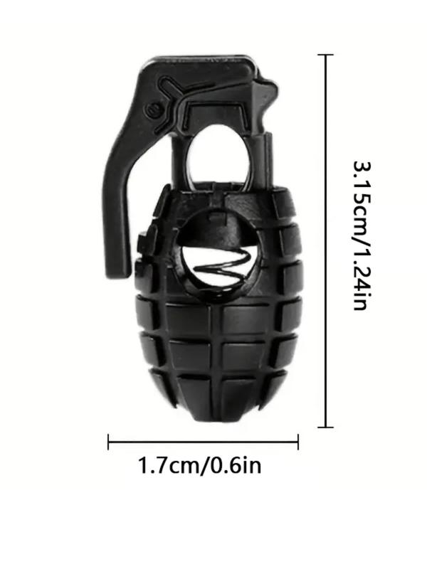 2pcs Hand Grenade Design Anti-slip Shoes Buckles, Lightweight Plastic Shoe Lace Holders for Daily Use, Fashionable Shoes Accessories for Men