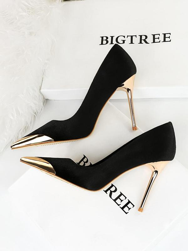 Women's Fashionable Pointed Toe Stiletto Heels, Elegant High Heel Shoes for Party, Daily Clothing Decor for Women & Girls