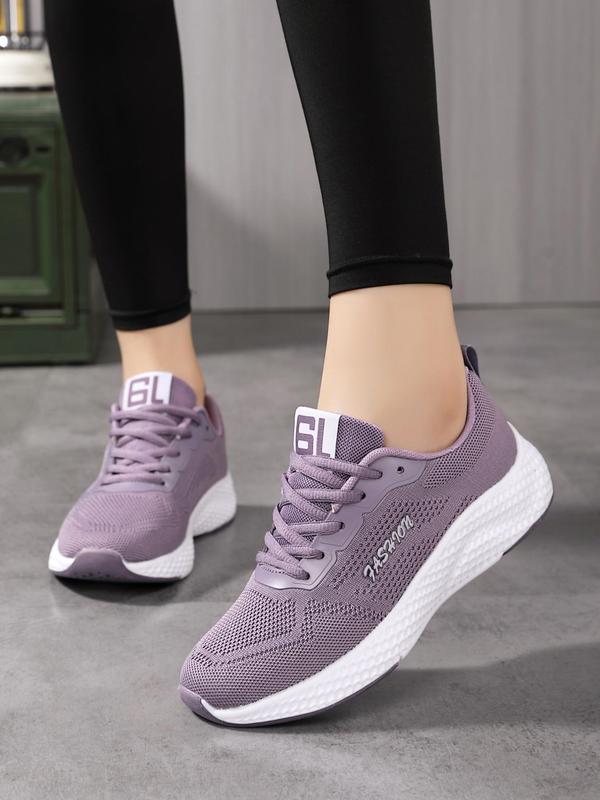 Women's Fashionable Lace Up Low Top Sneakers, Casual Comfortable Breathable Sports Running Shoes,  Designer Sneakers for Summer 2024