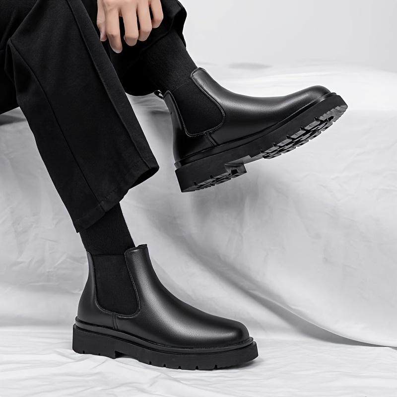 Men's Fashion Chelsea Boots, Non-Slip Eeucc Booties, Thick Bottom Outdoor Spring and Autumn