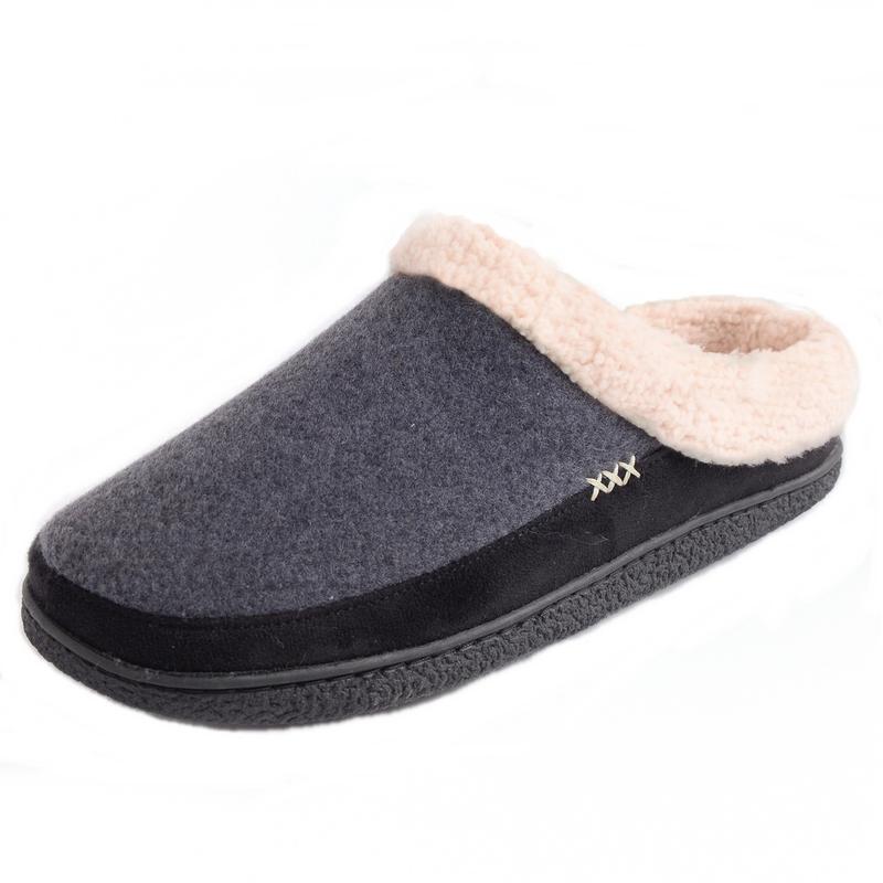 Alpine Swiss Paul Mens Memory Foam Fleece Clog Slippers House Shoes