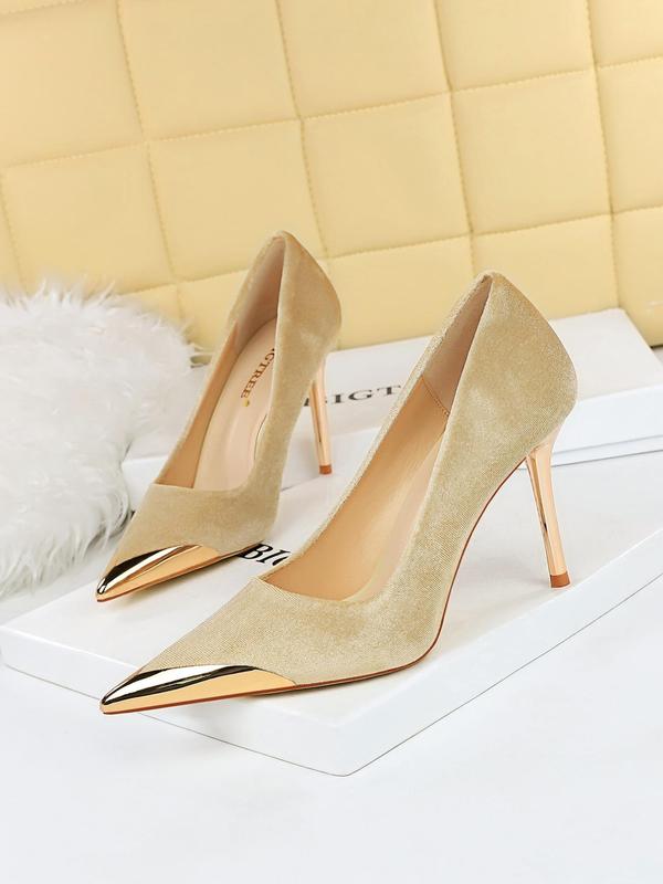 Women's Fashionable Pointed Toe Stiletto Heels, Elegant High Heel Shoes for Party, Daily Clothing Decor for Women & Girls