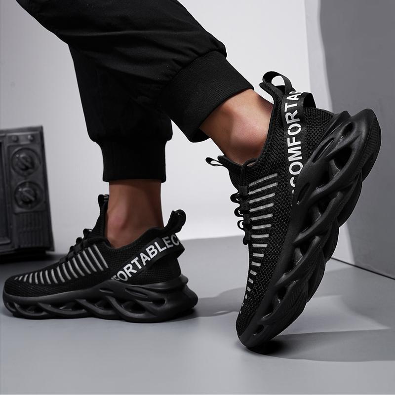 Men's Letter Design Running Shoes Casual Shoes for Men Gym Tennis Athletic Mesh Sneakers Lightweight Sports Fashion Workout Shoes