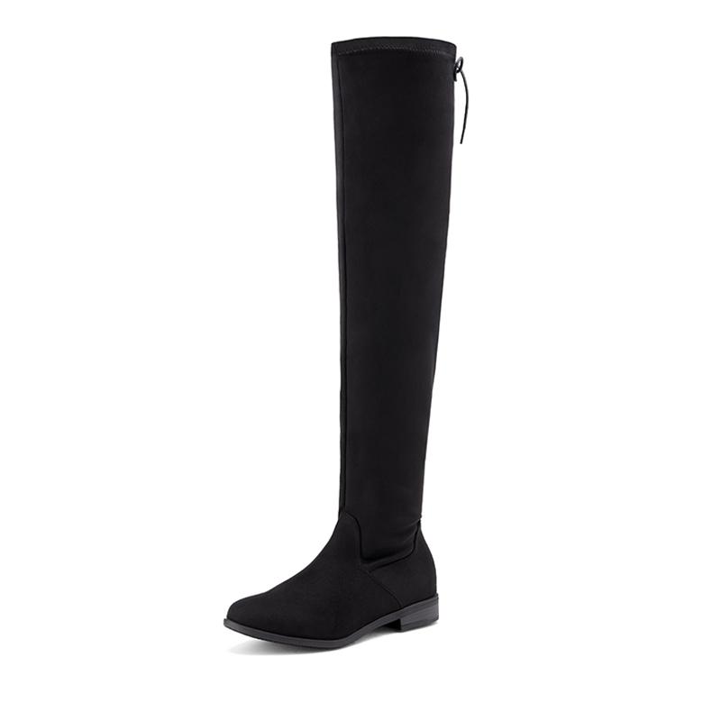 Dream Pairs Women's Low Heel Thigh High Boots