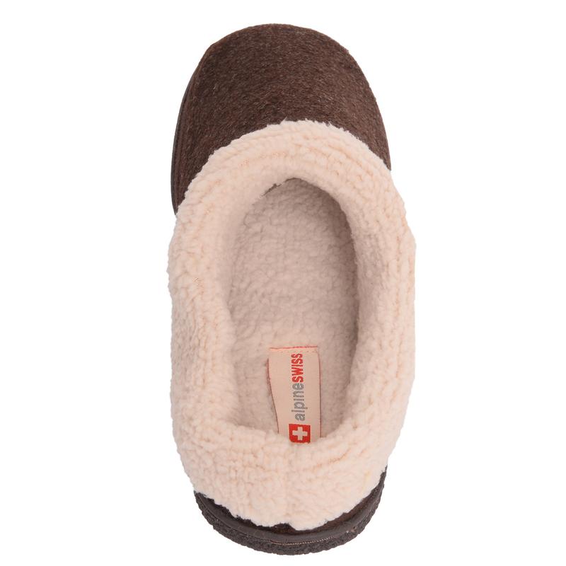 Alpine Swiss Paul Mens Memory Foam Fleece Clog Slippers House Shoes