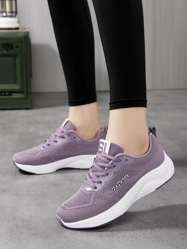 Women's Fashionable Lace Up Low Top Sneakers, Casual Comfortable Breathable Sports Running Shoes,  Designer Sneakers for Summer 2024