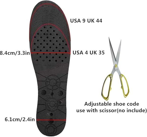 3 Layer Height Increase Insoles for Men and Women - 3cm-6cm Taller Heel Insert for Footwear Comfort