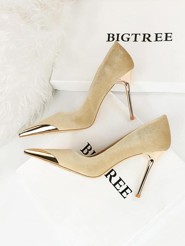 Women's Fashionable Pointed Toe Stiletto Heels, Elegant High Heel Shoes for Party, Daily Clothing Decor for Women & Girls