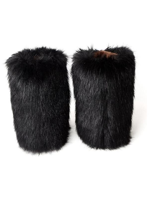 Women's 2024 Street Fluffy Fur Snow Boots, Soft Warm Mid-calf Boots for Autumn & Winter, Platform Slip-on Winter Shoes Back To School Gifts, Boots for Women, Fall Outfits, Fall Freshness, Fall Outfits Black Girl, Stockholm Style Black Girl fur boots