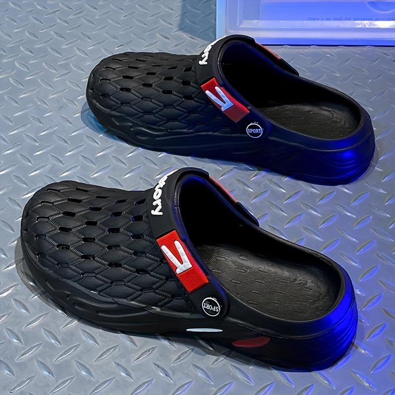 Plus Size Men's Fashion Thick Slippers, Comfortable and Non-Slip Soft Sole Eva Clogs, Suitable for Men's Outdoor Activities