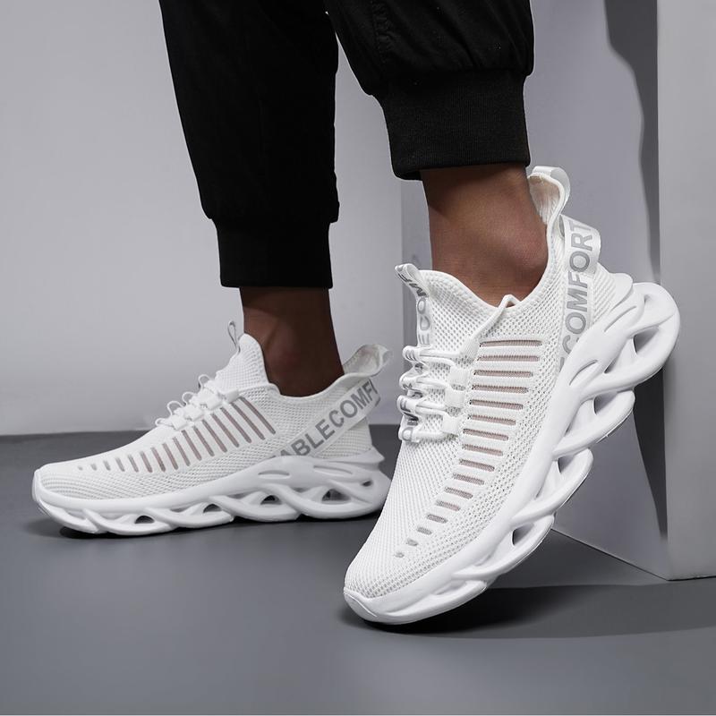 Men's Letter Design Running Shoes Casual Shoes for Men Gym Tennis Athletic Mesh Sneakers Lightweight Sports Fashion Workout Shoes