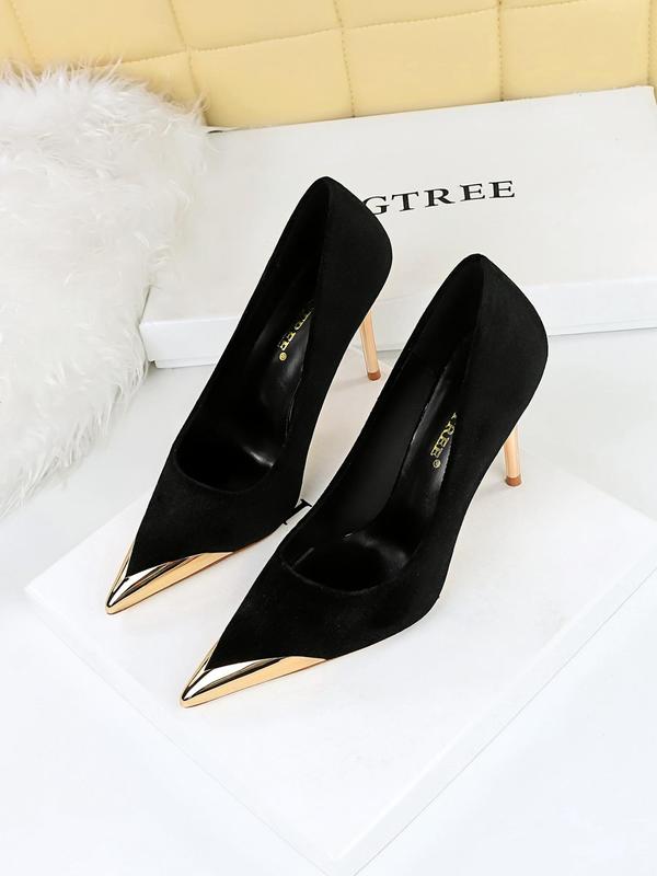 Women's Fashionable Pointed Toe Stiletto Heels, Elegant High Heel Shoes for Party, Daily Clothing Decor for Women & Girls