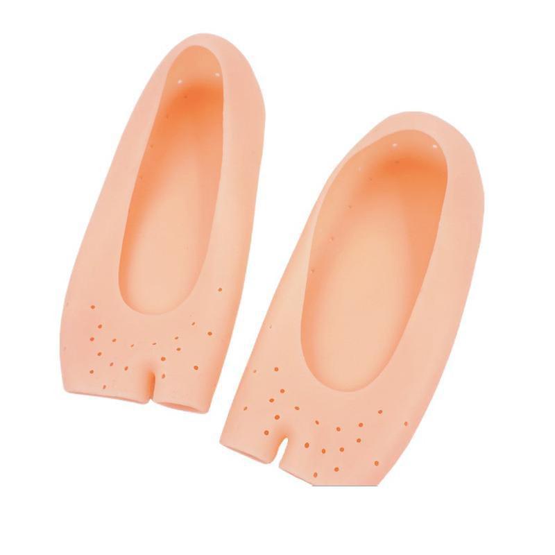 Open Toe Silicone Pedicure Tool Anti Dryness Fish Mouth Socks Heels Shoes Insole Moisturizing Gel Socks Foot Care