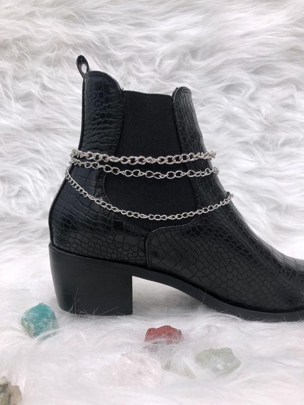 Punk Style Skull Design Layers Shoe Chain, Fashionable Shoes Jewelry for Women & Girls, Trendy All-match & Exquisite Shoes Jewelry for Birthday Gift