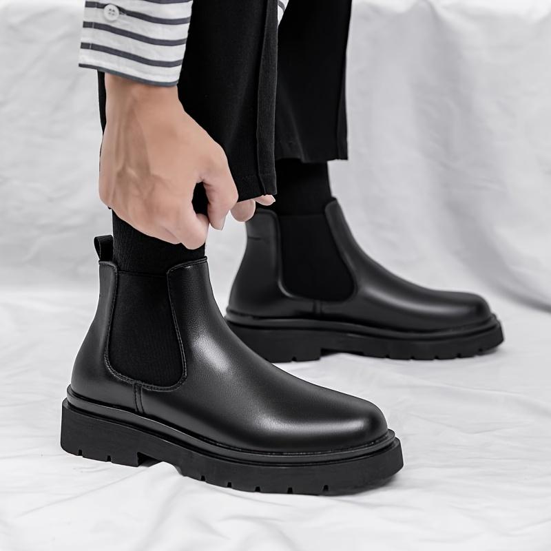 Men's Fashion Chelsea Boots, Non-Slip Eeucc Booties, Thick Bottom Outdoor Spring and Autumn