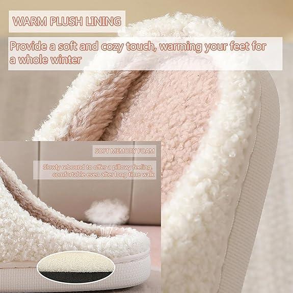 Soft Lightweight Heart Print Fluffy Slippers, Closed Toe Plush Lined Non-slip Shoes for Bedroom, Valentine's Day