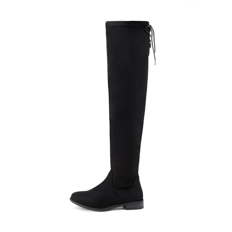 Dream Pairs Women's Low Heel Thigh High Boots