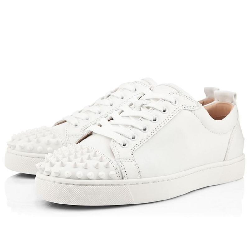 With Box Red bottomed shoes Sneakers Platform Loafers Spikes Low-Top Cut Low Leather Mens Women Trainers