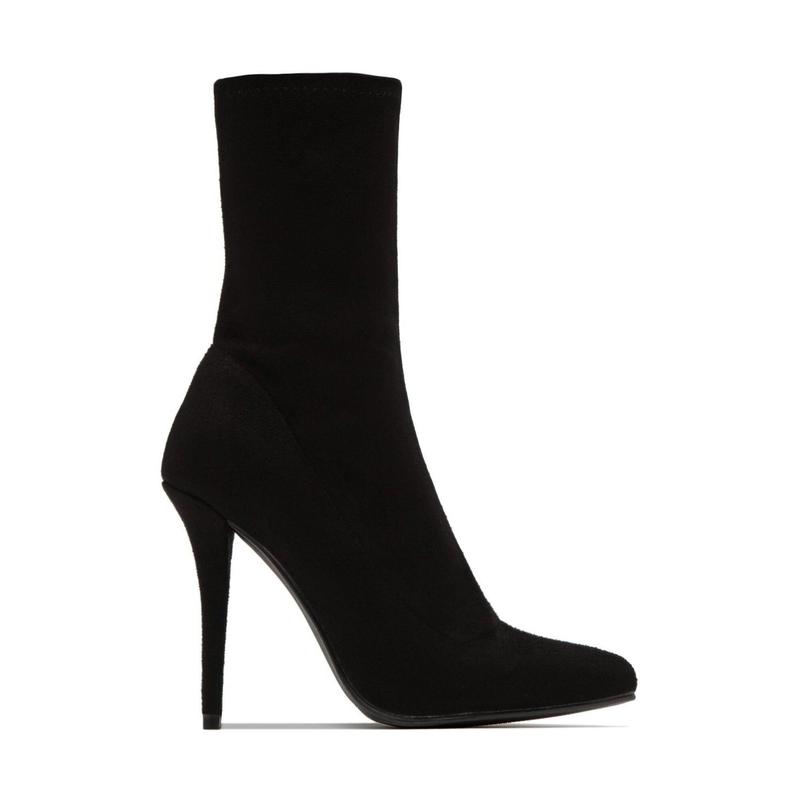 Guilt Trip Heel Ankle Boots - Black