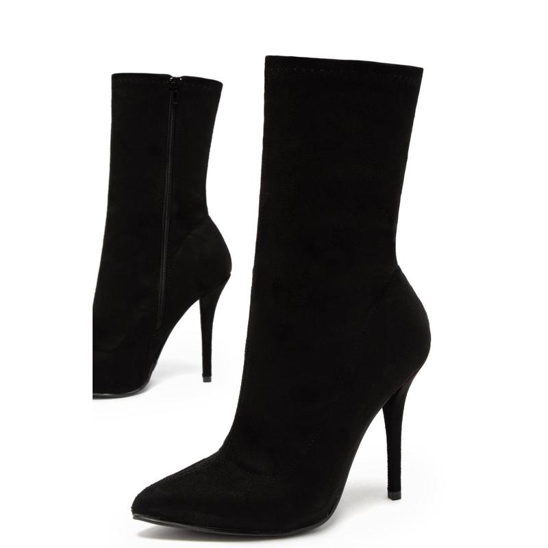 Guilt Trip Heel Ankle Boots - Black