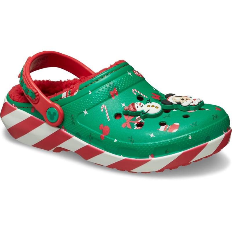 Crocs Unisex Adult Mickey Holiday Classic Lined Clogs, Lightweight Comfortable Fuzzy Slippers