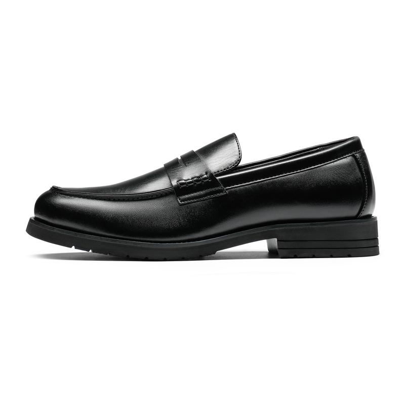 Bruno Marc Men's PU Leather Penny Loafers with Memory Foam Insole - Slip-On Walking Shoes for All Seasons