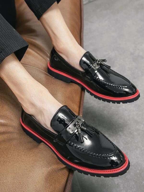 Men's Fashionable Tassel Decorated Loafers, Casual Comfortable PU Leather Shoes for Daily Wear, Lightweight Breathable Shoes for All Seasons