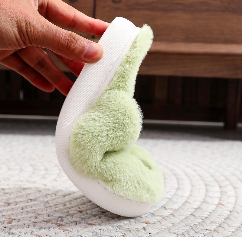 Unisex Cute Green Monster Design Soft Plush  Casual Comfortable Home Slipers Shoes For Fall Winter,Christmas Indoor or Outdoor winter slipper