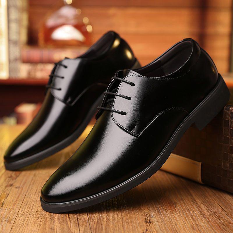 Mens Classic Formal Oxford Lace Up Wedding Pointed Toe Dress Shoes Footwear Office