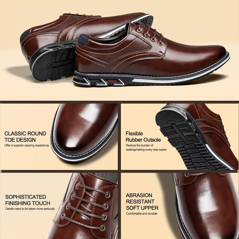 Men's Casual Dress Shoes Comfortable Fashion Sneakers Men Office Classic Oxfords Leather Business Casual Shoes Formal