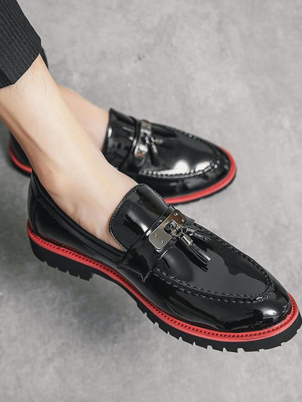 Men's Fashionable Tassel Decorated Loafers, Casual Comfortable PU Leather Shoes for Daily Wear, Lightweight Breathable Shoes for All Seasons