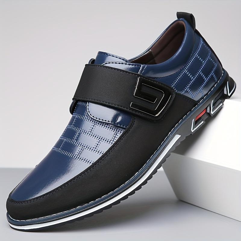 Men's Formal Dress Loafers with Hooks Buckle, Business Formal Work Shoes, Casual Walking Shoes Men's Suit Wearing Shoes