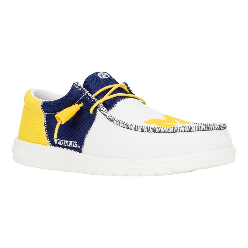 HEYDUDE Wally Tri Michigan Wolverines - Mens Comfortable Slip on Shoes