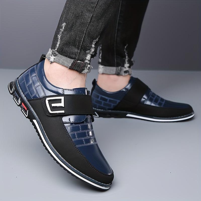 Men's Formal Dress Loafers with Hooks Buckle, Business Formal Work Shoes, Casual Walking Shoes Men's Suit Wearing Shoes